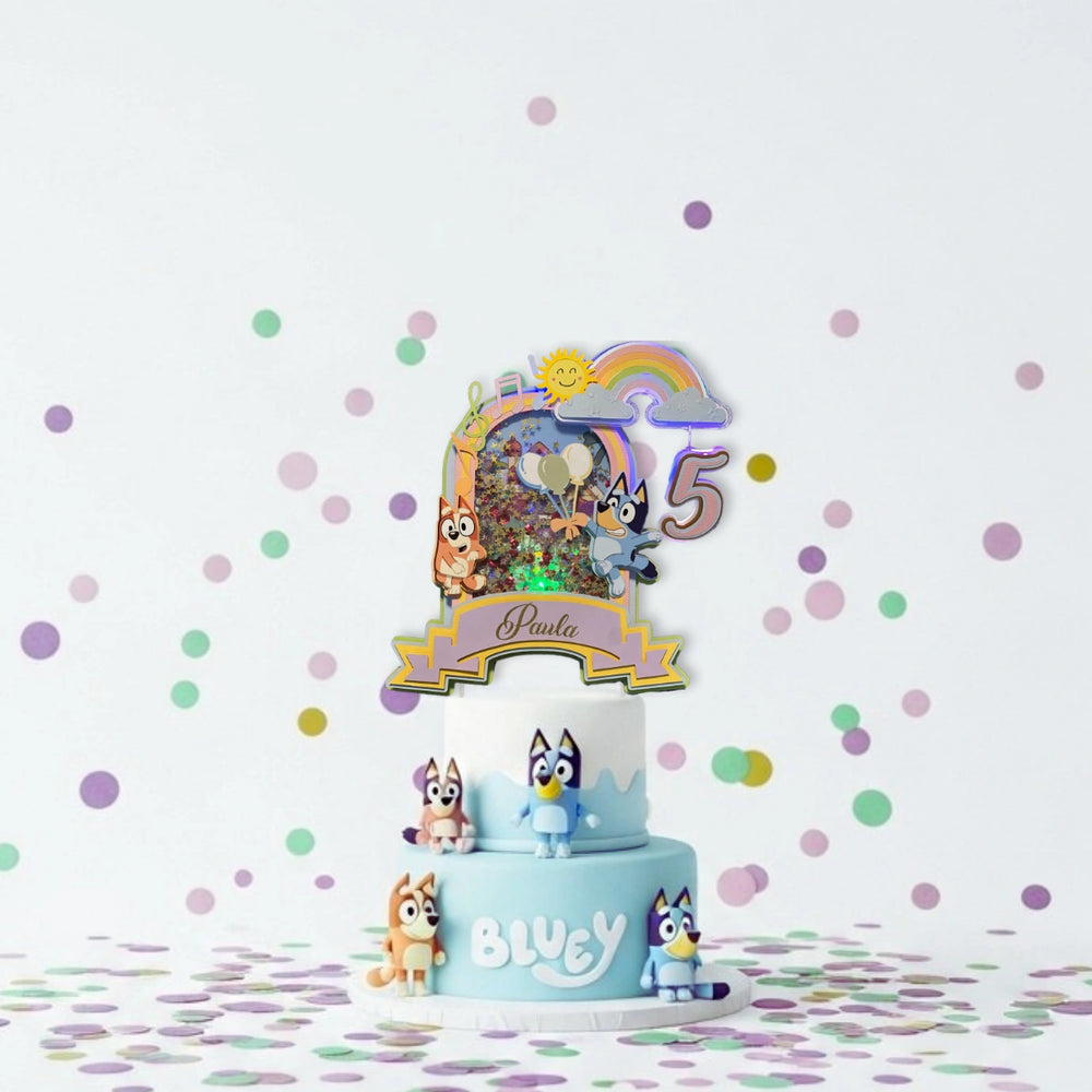 Bluey Cake Topper Shaker – Name & Age