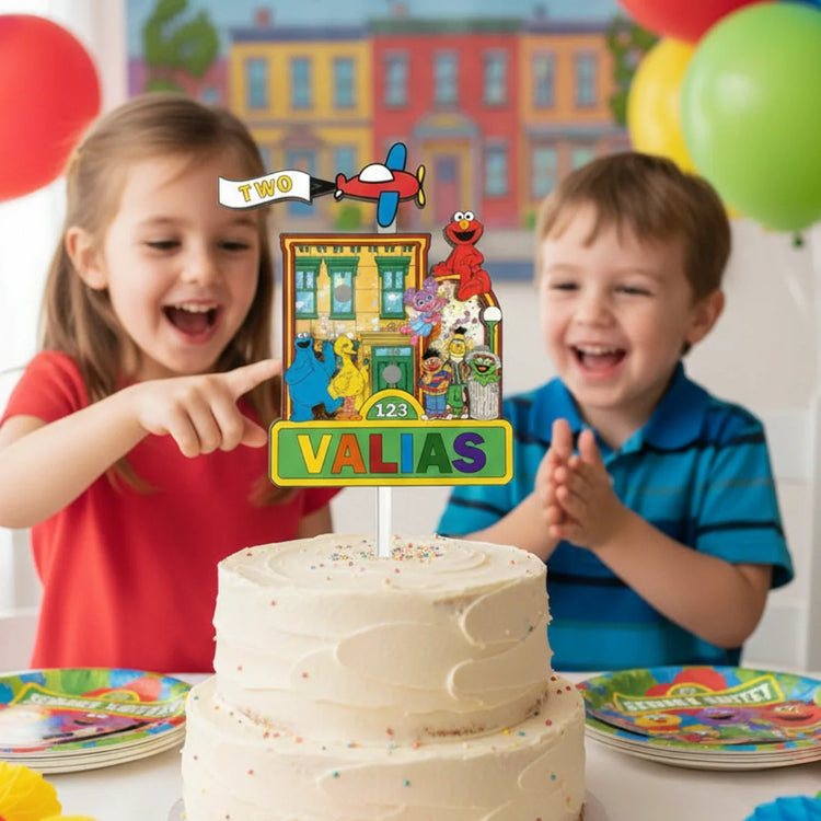 Sesame Street cake topper – personalized birthday cake decoration
