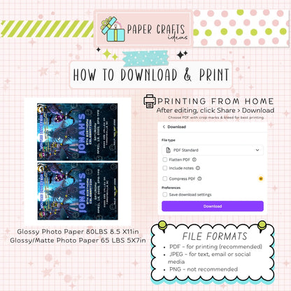 Personalized Murder Drones Birthday Invitation for Boys — Dark Theme Party Invite | Custom Name & Age