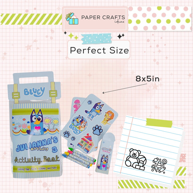 Bluey coloring activity set for kids