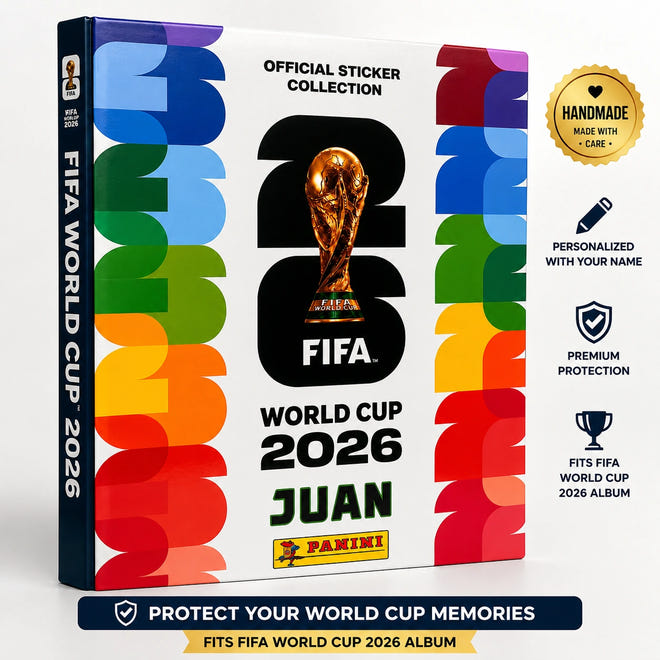 Personalized Hard Cover for FIFA World Cup 2026 Album – Custom Name Protective Album Cover