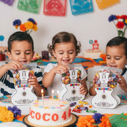 Coco party favor with colorful tissue paper