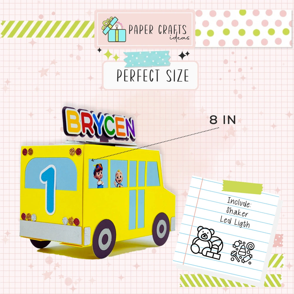 Cocomelon Party Favor  — Kids Birthday Party Candy or Toy Boxes | Set of 6, 12, 15, 24