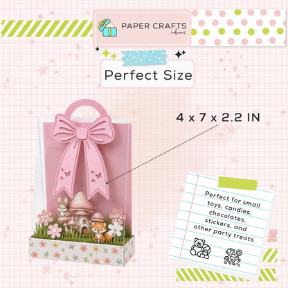 personalized woodland favor bag for girls birthday party and baby shower