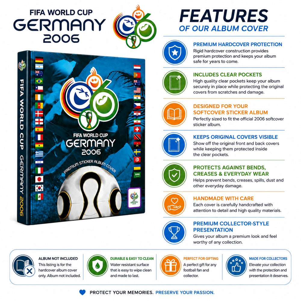 personalized Germany 2006 sticker album protector for soccer collectors