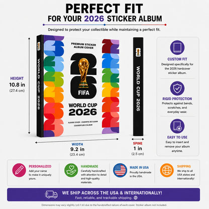 FIFA World Cup 2026 Album Protector – Rigid Cover for Softcover Sticker Album