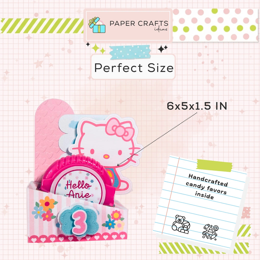 Hello Kitty Candy Favor Box - Hubba Bubba Candy Favor Box