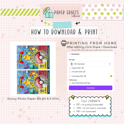 pokemon birthday invite for boys printable