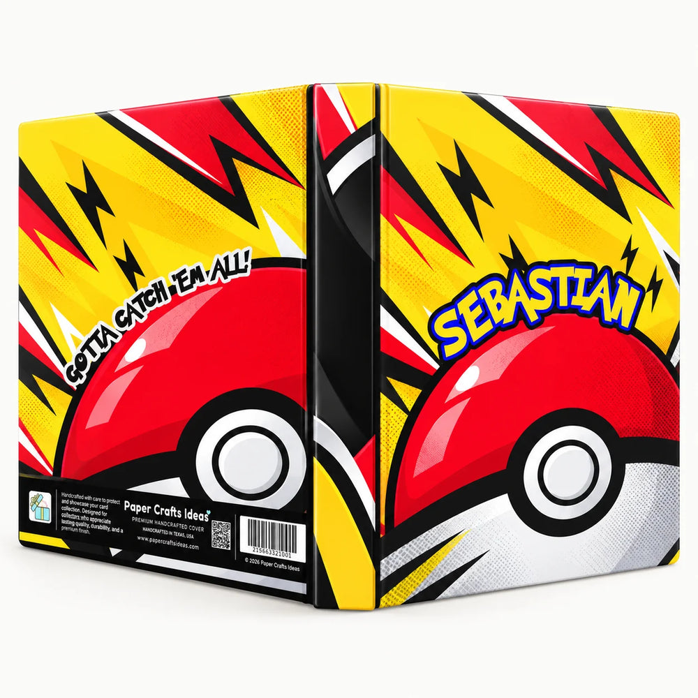 Personalized Pokémon Binder | Custom Name TCG Card Binder, 10 Pages Included