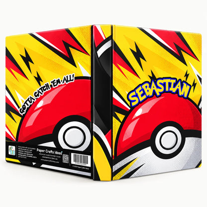 Personalized Pokémon Binder | Custom Name TCG Card Binder, 10 Pages Included
