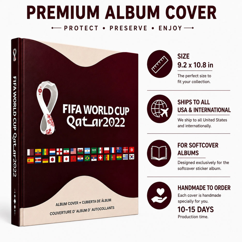 Qatar 2022 Album Protector – Rigid Cover for Softcover Sticker Album