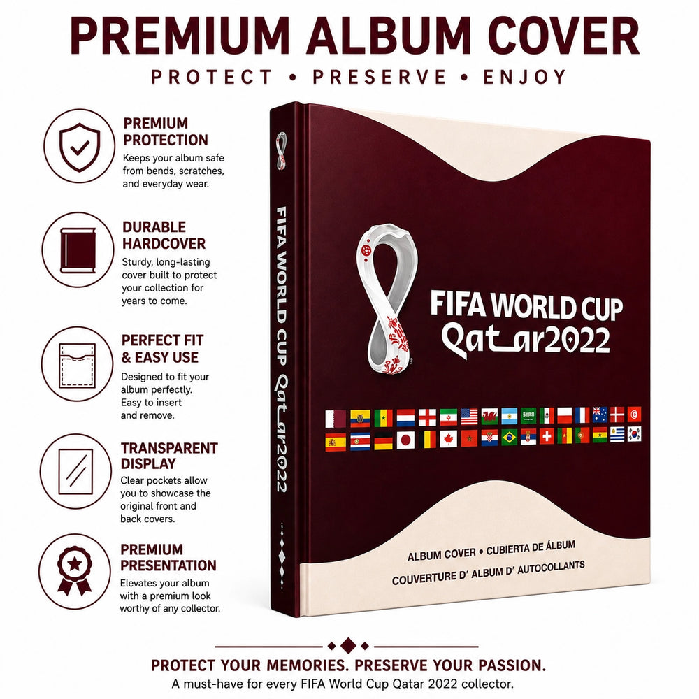 Qatar 2022 Album Protector – Rigid Cover for Softcover Sticker Album
