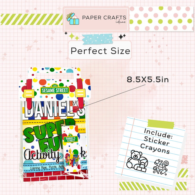 Kids activity party favor with Sesame Street characters
