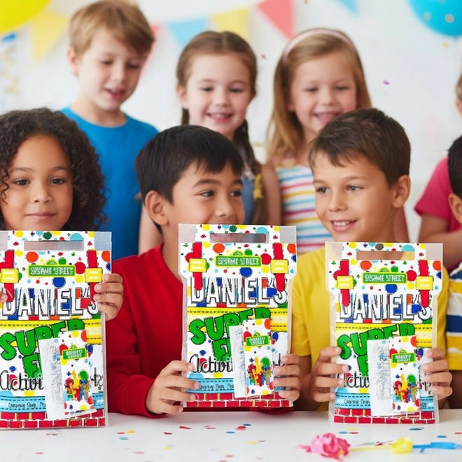 Sesame Street activity book party favor table idea