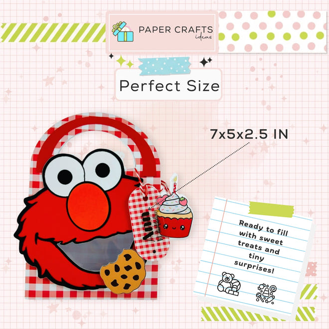 elmo birthday treat box for candy and small toys party favor