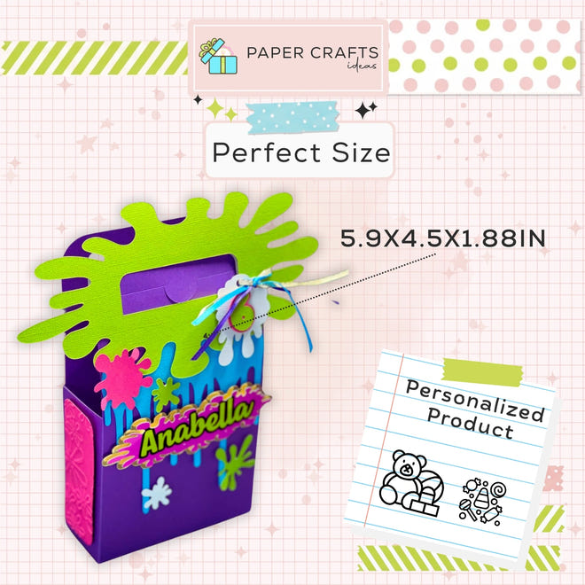 Slime splatter themed party favor bag for kids