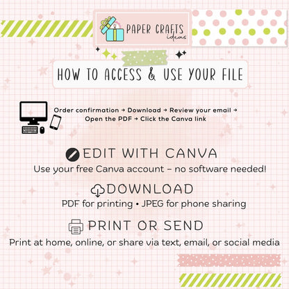 Strawberry First Birthday Invitation Girl - Editable Canva Template, Strawberry Theme, 1st Birthday Digital Invite, Instant Download